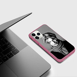 Чехол iPhone 11 Pro матовый Дэвид Боуи, цвет: 3D-малиновый — фото 2