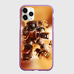 Чехол iPhone 11 Pro матовый Серый рыцарь, цвет: 3D-фиолетовый