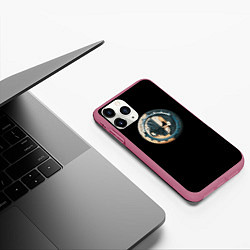Чехол iPhone 11 Pro матовый Adeptus Mechanicus, цвет: 3D-малиновый — фото 2
