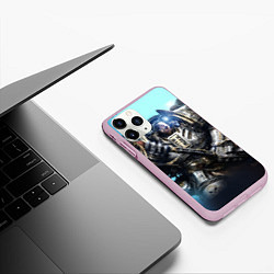 Чехол iPhone 11 Pro матовый Серый рыцарь, цвет: 3D-розовый — фото 2