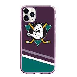 Чехол iPhone 11 Pro матовый Anaheim Ducks Selanne, цвет: 3D-розовый