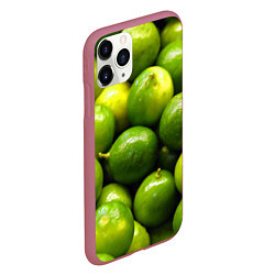 Чехол iPhone 11 Pro матовый Лаймовая, цвет: 3D-малиновый — фото 2