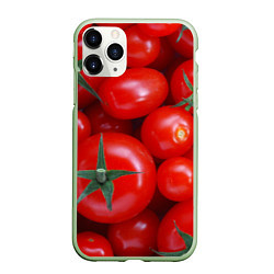 Чехол iPhone 11 Pro матовый Томатная, цвет: 3D-салатовый