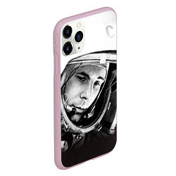 Чехол iPhone 11 Pro матовый Юрий Гагарин, цвет: 3D-розовый — фото 2
