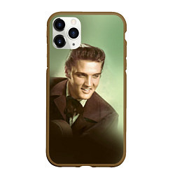 Чехол iPhone 11 Pro матовый Elvis Young, цвет: 3D-коричневый