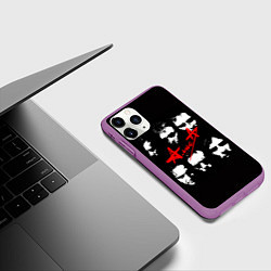 Чехол iPhone 11 Pro матовый Группа АлисА, цвет: 3D-фиолетовый — фото 2