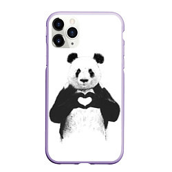 Чехол iPhone 11 Pro матовый Panda Love