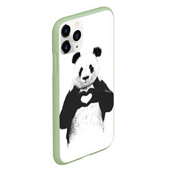 Чехол iPhone 11 Pro матовый Panda Love, цвет: 3D-салатовый — фото 2