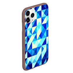 Чехол iPhone 11 Pro матовый Синяя геометрия, цвет: 3D-коричневый — фото 2