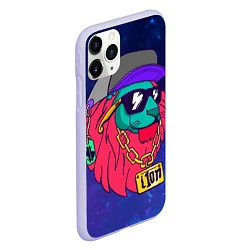 Чехол iPhone 11 Pro матовый Лев SWAG, цвет: 3D-светло-сиреневый — фото 2