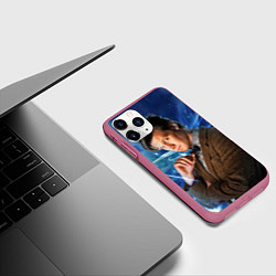Чехол iPhone 11 Pro матовый 11th Doctor Who, цвет: 3D-малиновый — фото 2