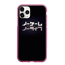 Чехол iPhone 11 Pro матовый No Game No Life лого, цвет: 3D-малиновый