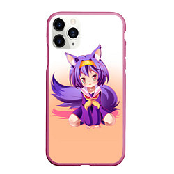 Чехол iPhone 11 Pro матовый No Game No Life, цвет: 3D-малиновый