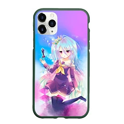 Чехол iPhone 11 Pro матовый No Game No Life, цвет: 3D-темно-зеленый