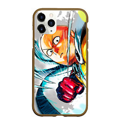 Чехол iPhone 11 Pro матовый One Punch Man Rage, цвет: 3D-коричневый