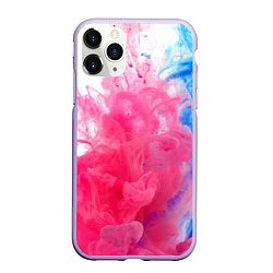 Чехол iPhone 11 Pro матовый Взрыв красок, цвет: 3D-светло-сиреневый