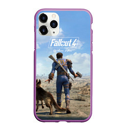 Чехол iPhone 11 Pro матовый Fallout 4: Welcome Home, цвет: 3D-фиолетовый