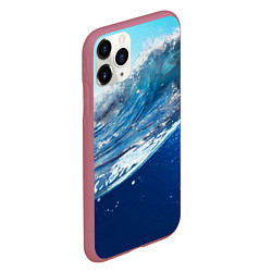 Чехол iPhone 11 Pro матовый Стихия воды, цвет: 3D-малиновый — фото 2