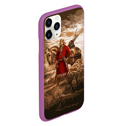 Чехол iPhone 11 Pro матовый Русь священная, цвет: 3D-фиолетовый — фото 2