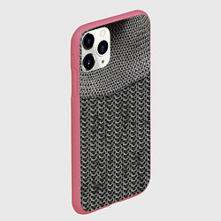 Чехол iPhone 11 Pro матовый Кольчуга, цвет: 3D-малиновый — фото 2