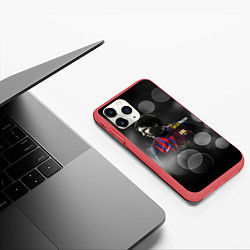Чехол iPhone 11 Pro матовый Leo Messi, цвет: 3D-красный — фото 2