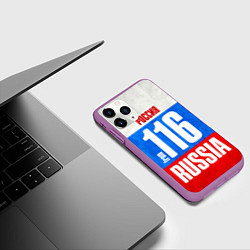 Чехол iPhone 11 Pro матовый Russia: from 116, цвет: 3D-фиолетовый — фото 2