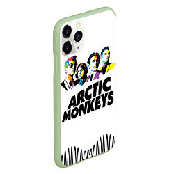 Чехол iPhone 11 Pro матовый Arctic Monkeys: Music Wave, цвет: 3D-салатовый — фото 2