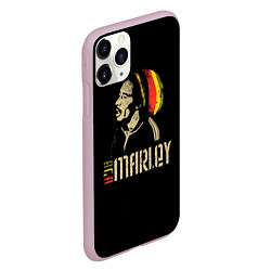 Чехол iPhone 11 Pro матовый Bob Marley, цвет: 3D-розовый — фото 2