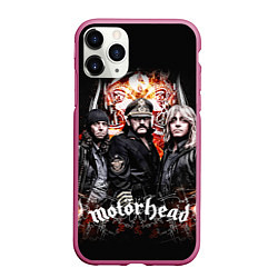 Чехол iPhone 11 Pro матовый Motorhead Band, цвет: 3D-малиновый