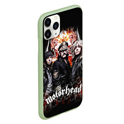 Чехол iPhone 11 Pro матовый Motorhead Band, цвет: 3D-салатовый — фото 2