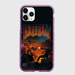 Чехол iPhone 11 Pro матовый DOOM: Wars, цвет: 3D-фиолетовый