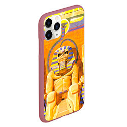 Чехол iPhone 11 Pro матовый Iron Maiden: Pharaon, цвет: 3D-малиновый — фото 2