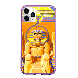Чехол iPhone 11 Pro матовый Iron Maiden: Pharaon, цвет: 3D-фиолетовый