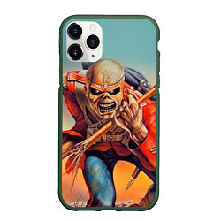 Чехол iPhone 11 Pro матовый Iron Maiden: Crash arrow, цвет: 3D-темно-зеленый