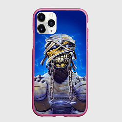 Чехол iPhone 11 Pro матовый Iron Maiden: Mummy, цвет: 3D-малиновый
