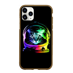 Чехол iPhone 11 Pro матовый Кот космонавт