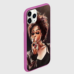 Чехол iPhone 11 Pro матовый Марла с сигаретой, цвет: 3D-фиолетовый — фото 2