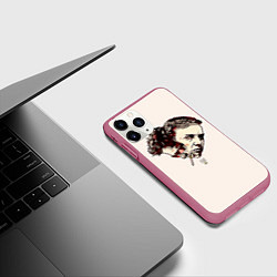 Чехол iPhone 11 Pro матовый Fight Club: Friends, цвет: 3D-малиновый — фото 2
