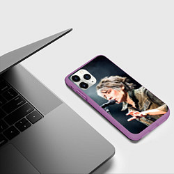 Чехол iPhone 11 Pro матовый Земфира поет, цвет: 3D-фиолетовый — фото 2