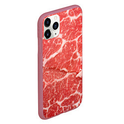 Чехол iPhone 11 Pro матовый Кусок мяса, цвет: 3D-малиновый — фото 2