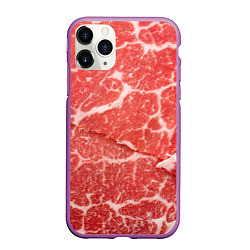 Чехол iPhone 11 Pro матовый Кусок мяса, цвет: 3D-фиолетовый