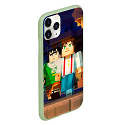 Чехол iPhone 11 Pro матовый Minecraft Men's, цвет: 3D-салатовый — фото 2