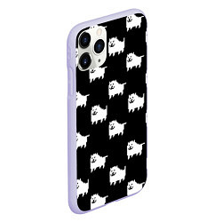 Чехол iPhone 11 Pro матовый Undertale Annoying dog, цвет: 3D-светло-сиреневый — фото 2