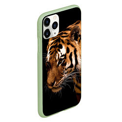 Чехол iPhone 11 Pro матовый Тигрица, цвет: 3D-салатовый — фото 2