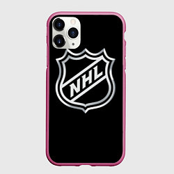 Чехол iPhone 11 Pro матовый NHL, цвет: 3D-малиновый