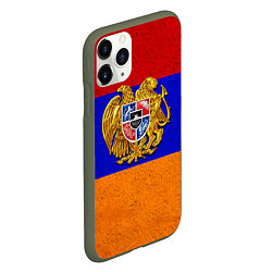 Чехол iPhone 11 Pro матовый Армения, цвет: 3D-темно-зеленый — фото 2