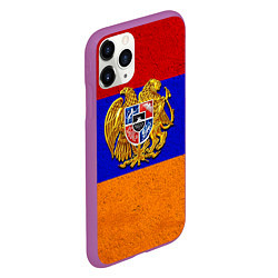 Чехол iPhone 11 Pro матовый Армения, цвет: 3D-фиолетовый — фото 2