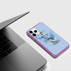 Чехол iPhone 11 Pro матовый Messi: Argentine Football, цвет: 3D-фиолетовый — фото 2