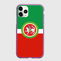 Чехол iPhone 11 Pro матовый Татарстан: флаг, цвет: 3D-фиолетовый