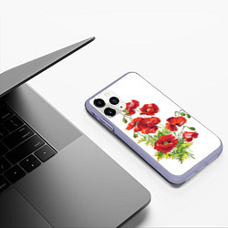 Чехол iPhone 11 Pro матовый Вышивка 22, цвет: 3D-светло-сиреневый — фото 2